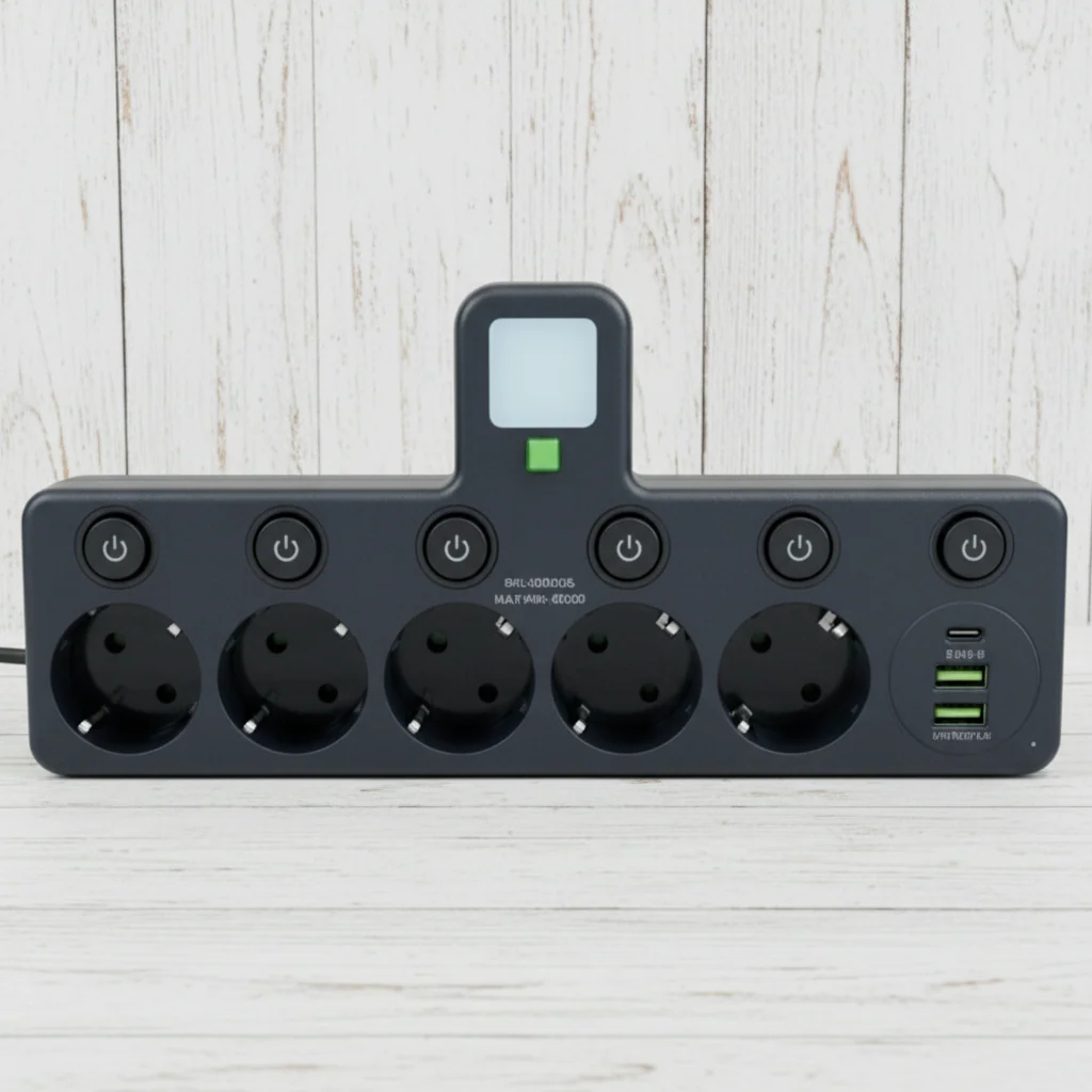 Power Strip USB Wall Plug Night Light Individual Switches - Image 8