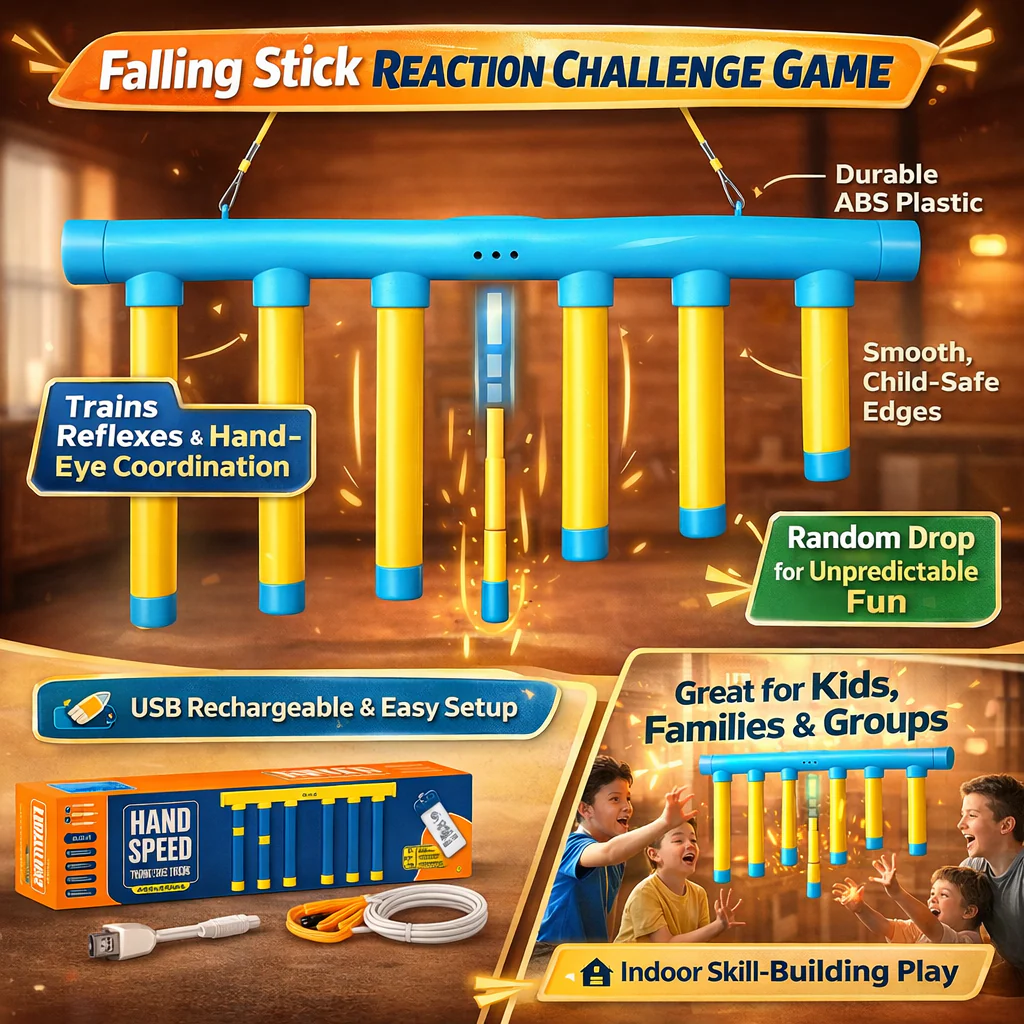 Reaction Game Kids Reflex Training Falling Stick Drop Toy - Image 7
