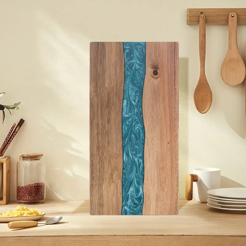 Resin River Cutting Board | Acacia Wood Charcuterie & Cheese Board - Image 3