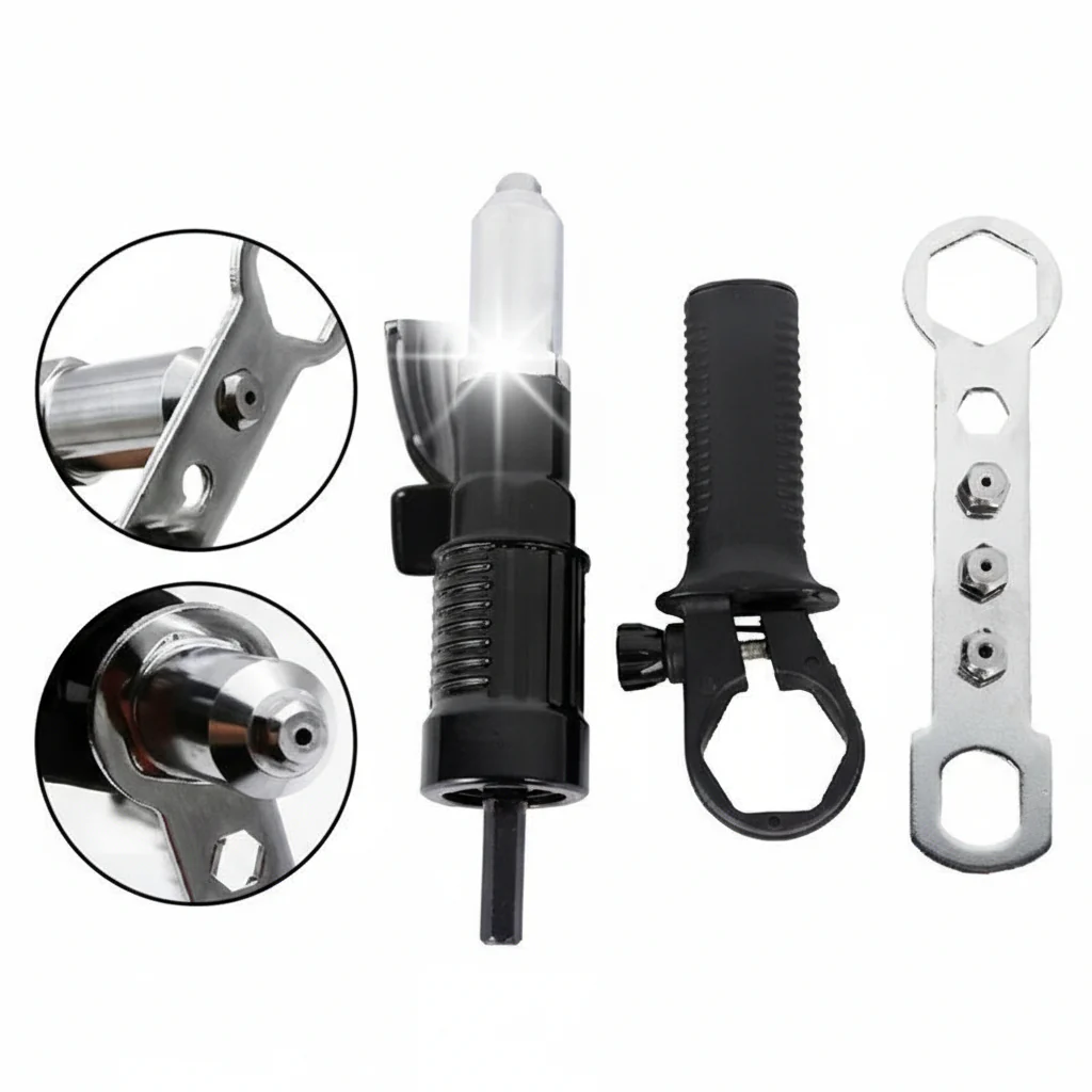 Rivet Gun Drill Adapter Kit Interchangeable Nozzles - Image 11