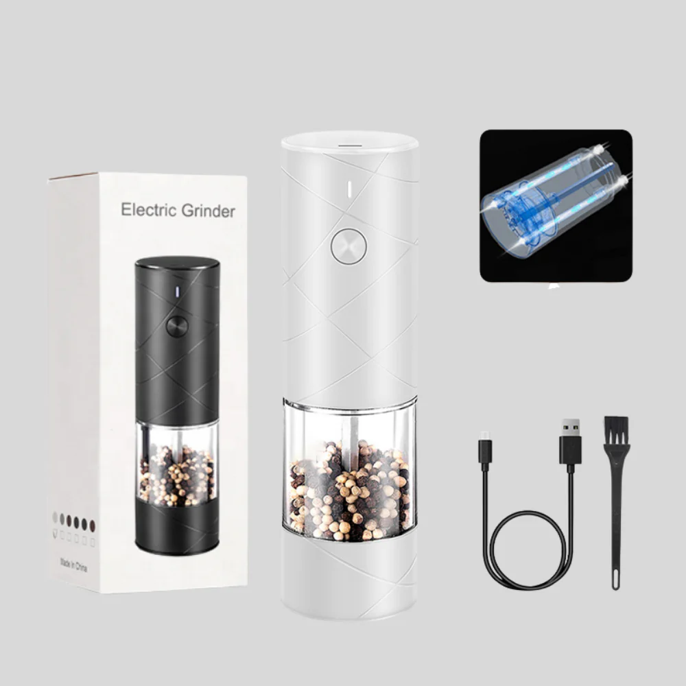 Salt Pepper Grinder Electric Rechargeable LED Light - Image 9