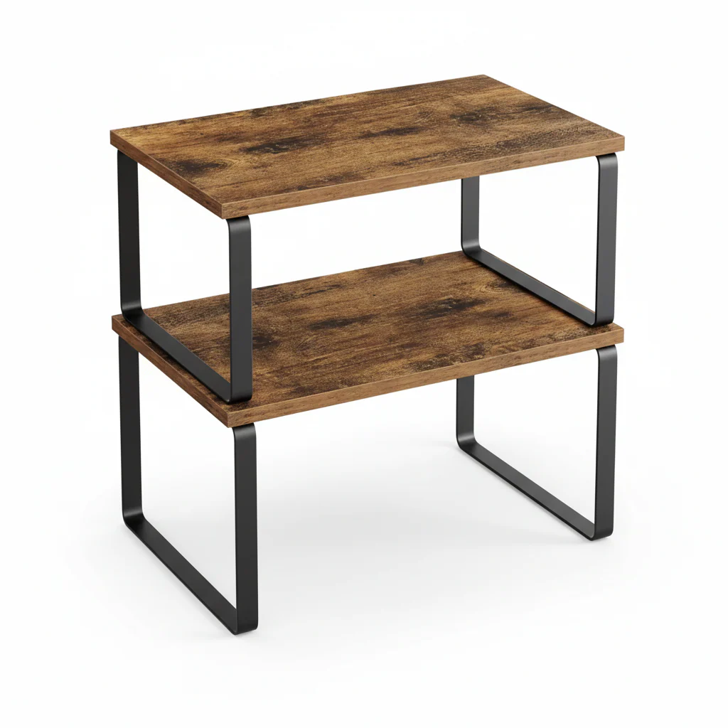 Shelf Organizer Stackable Metal Kitchen Cabinet Storage Racks - Image 5