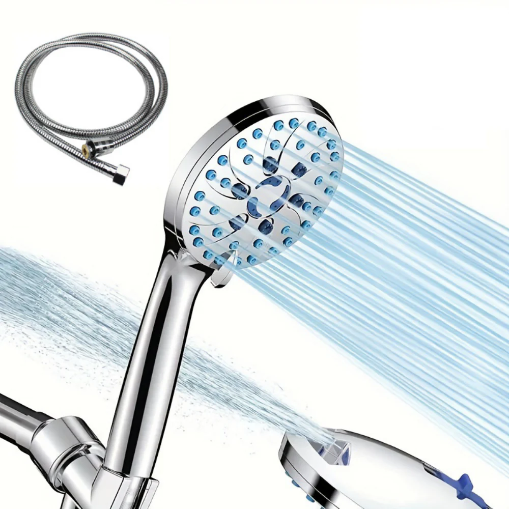 Shower Head Handheld High Pressure Multi Spray Hose Kit - Image 2