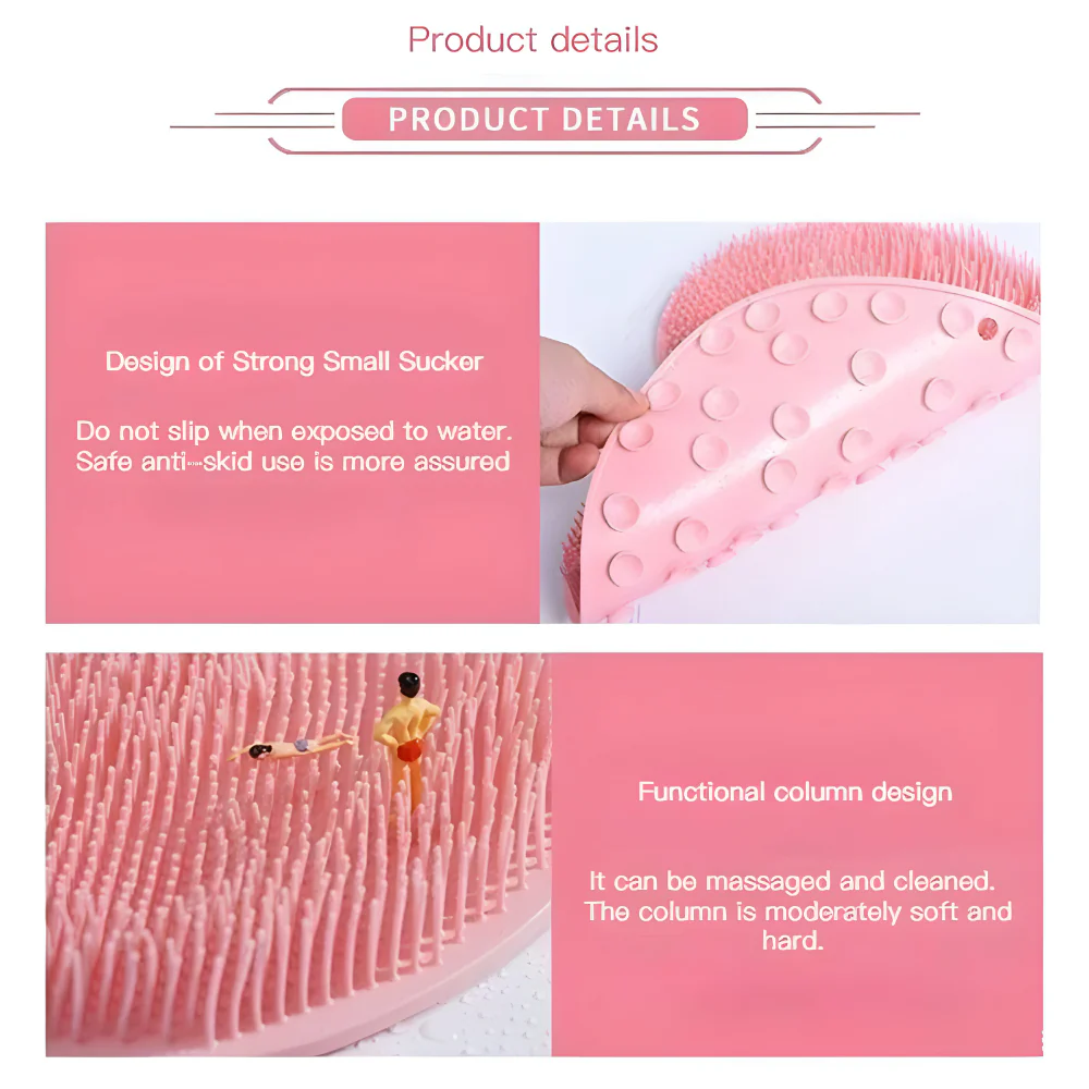 Shower Mat Scrubber Foot Body Exfoliating Non Slip - Image 10