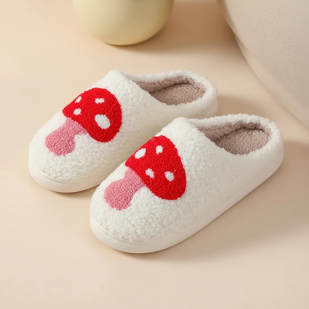 Slippers Womens Cozy Heart Print Memory Foam House Shoes - Image 3