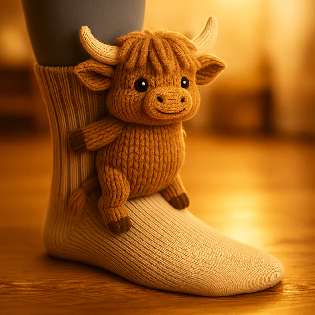 Socks Winter Plush Animal Slipper Style Footwear - Image 3