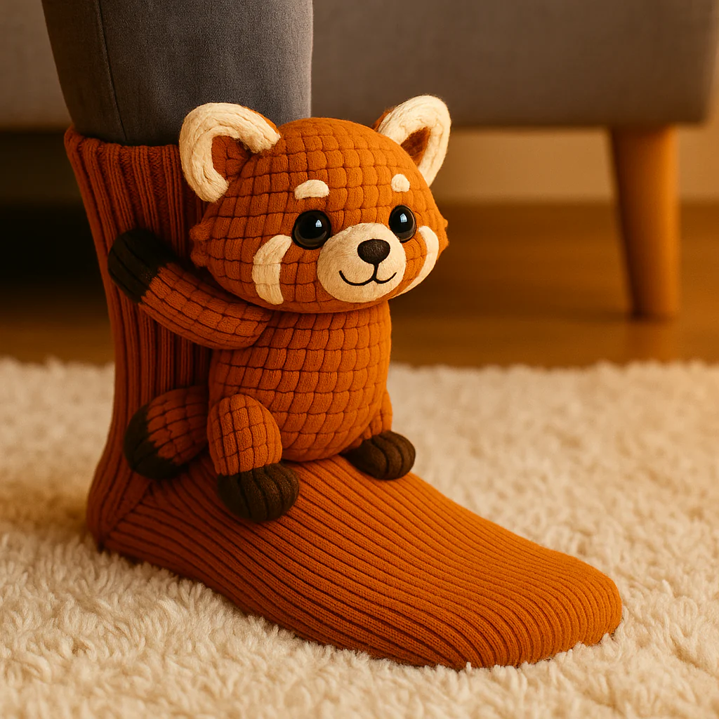 Socks Winter Plush Animal Slipper Style Footwear - Image 4