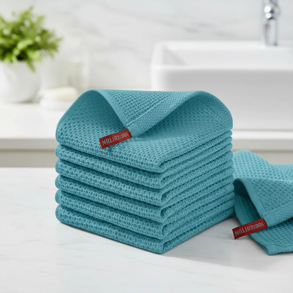 Soft Cotton Dish Cloths Set Absorbent Honeycomb Waffle Weave - Image 41