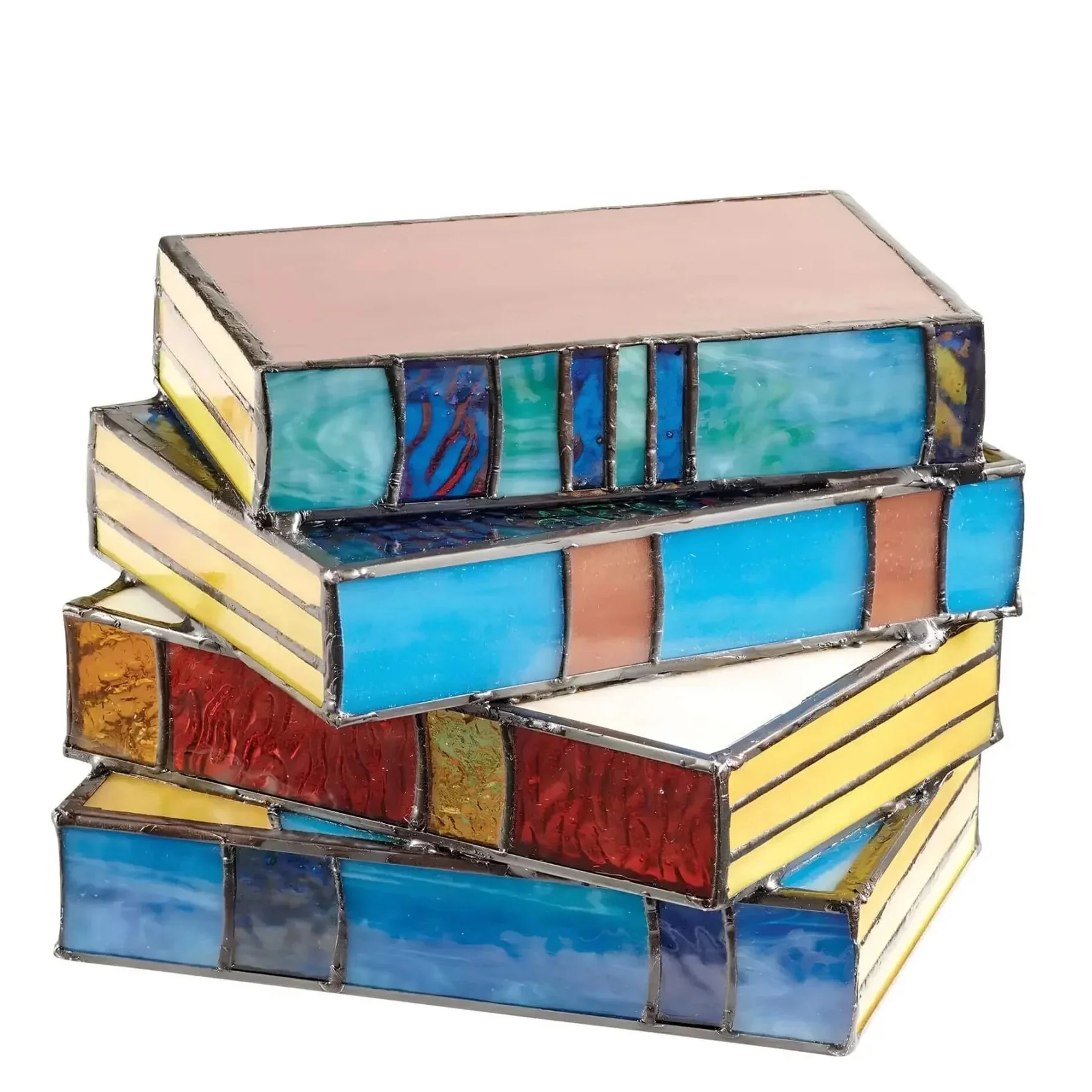 Stained Glass Book Lamp | Handcrafted Art Lighting - Image 3