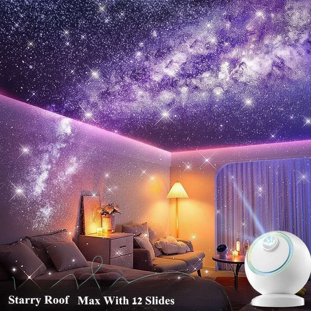 Star Projector Bluetooth Galaxy Night Light Rotating LED Lamp - Image 9