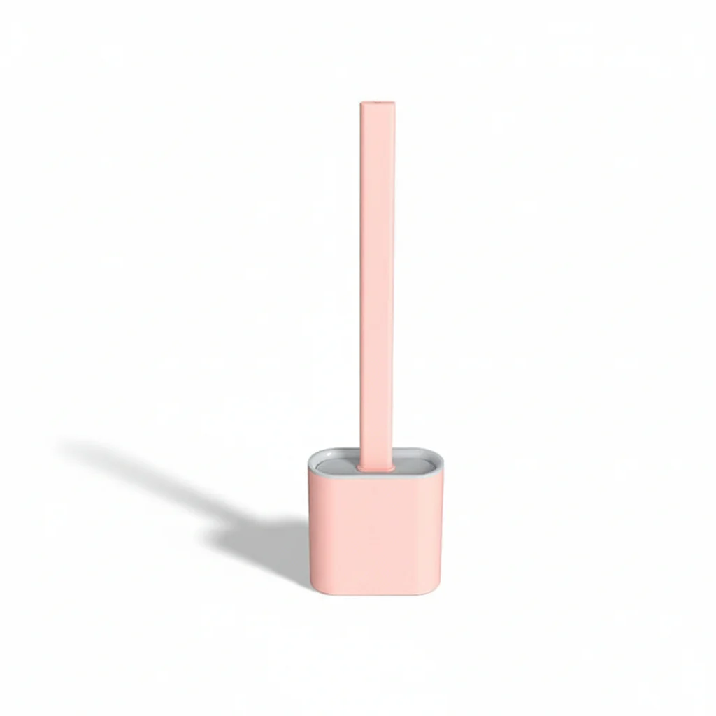Toilet Brush Silicone Flexible Hygienic Wall Mount Holder - Image 4