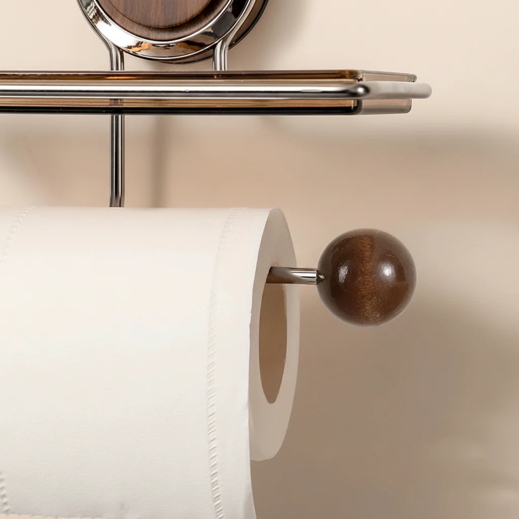 Toilet Paper Holder Self Adhesive Stainless Steel Wall Mount - Image 16