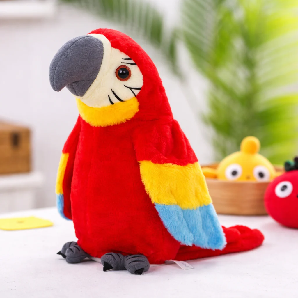 Toy Parrot Talking Plush Interactive Kids Learning Voice Repeat - Image 2