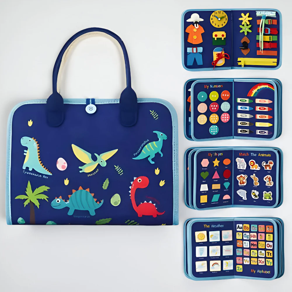 Toy Sensory Montessori Activity Board Travel Case - Image 6