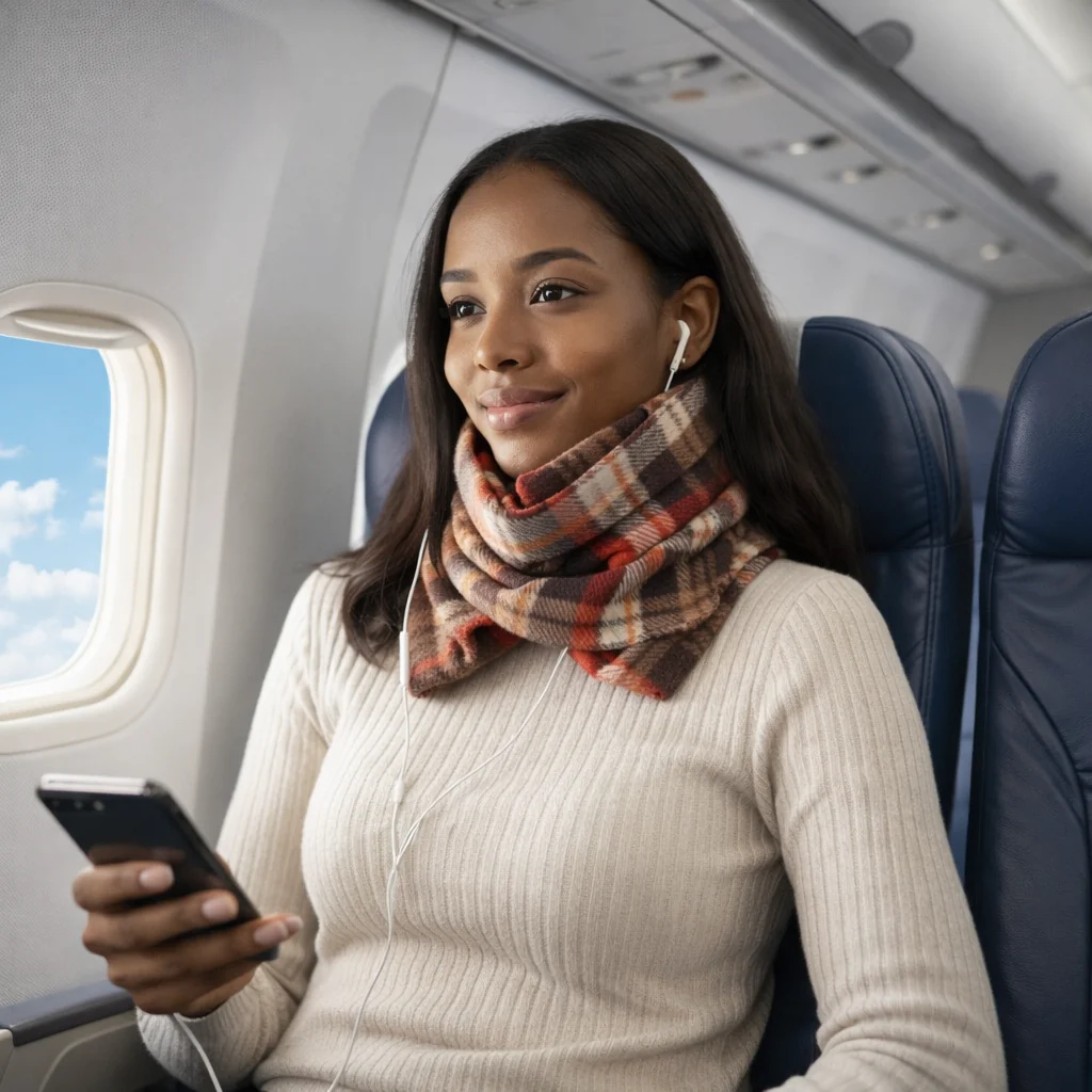 Travel Pillow Wrap Neck Support Upright Rest - Image 6