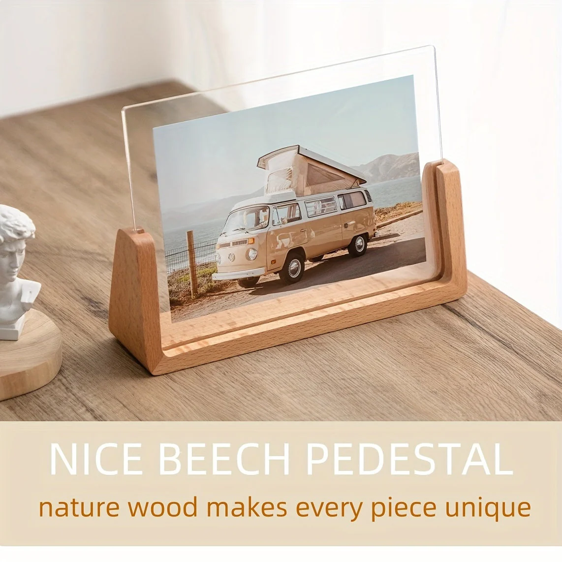 U-Shaped Acrylic & Wood Photo Frame | Modern Minimalist Display - Image 11