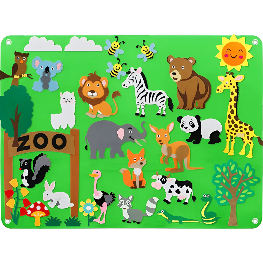 Wall Art Felt Board Interactive Kids Learning Display - Image 6