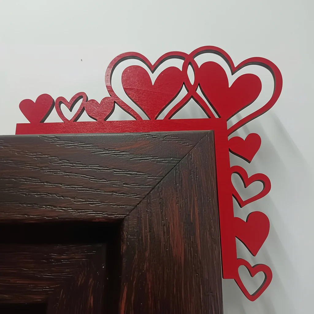Wall Art Heart Frame Mirror Sticker Acrylic Room Decor - Image 6