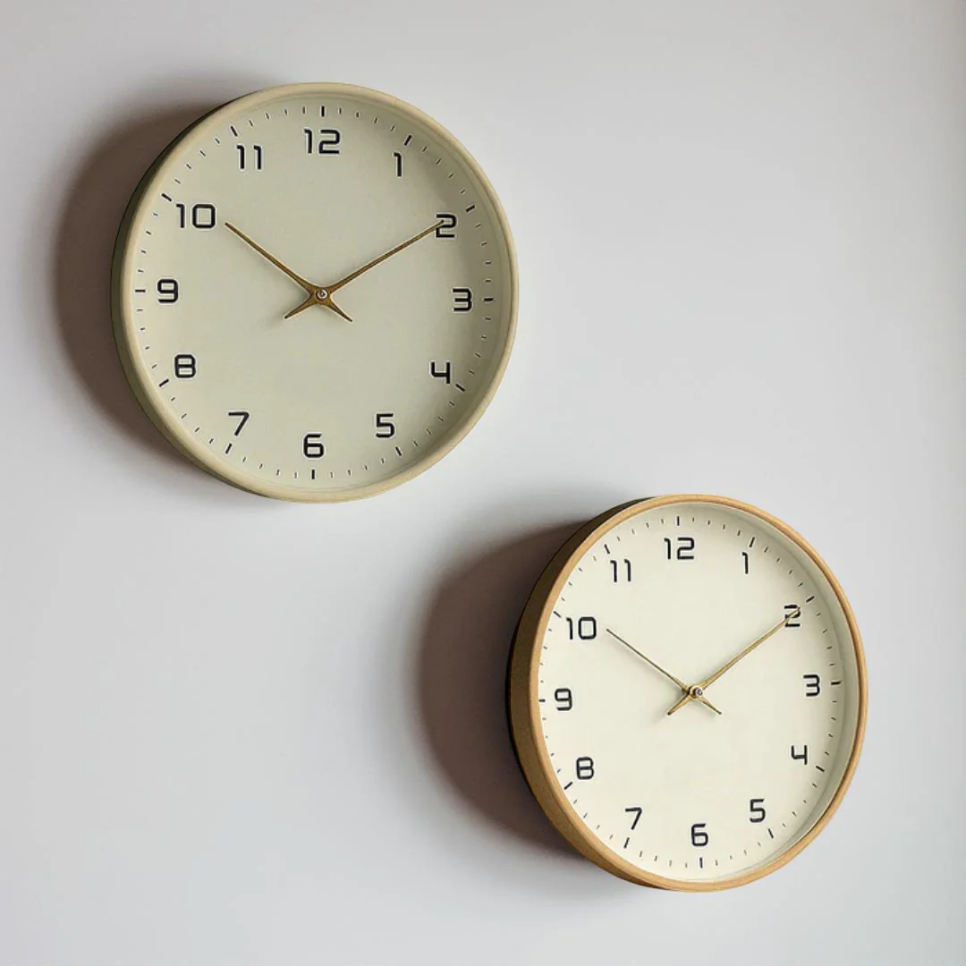 Wall Clock Minimalist Wooden Silent Quartz Home Display - Image 4