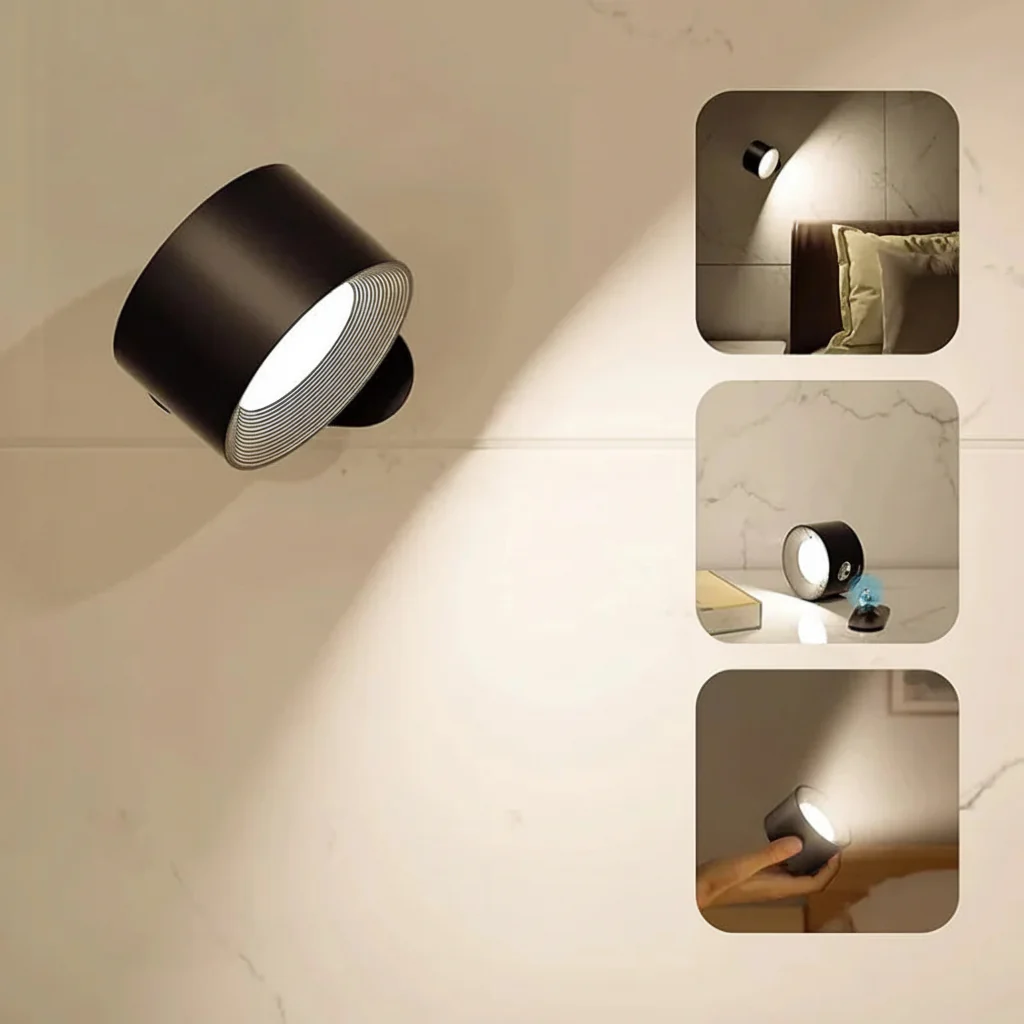 Wall Light Cordless Rotating LED Night Lamp - Image 4