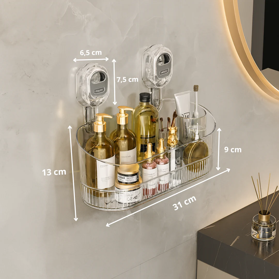 Wall Shelf Adhesive No Drill Kitchen Bathroom Storage Organizer - Image 3