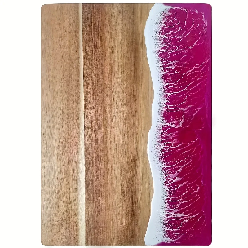 Wave Resin Cutting Board | Ocean-Inspired Acacia Wood Cheese & Serving Board - Image 7