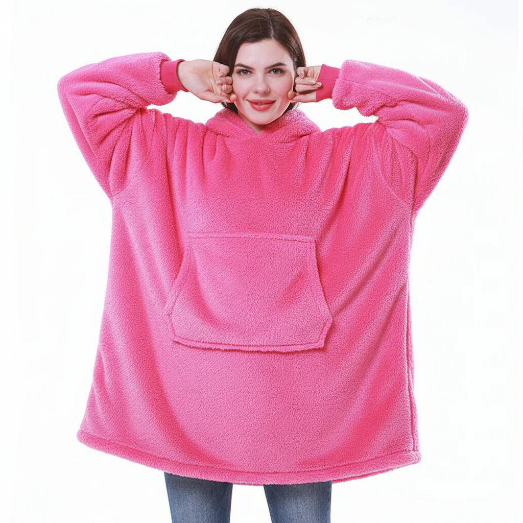 Wearable Cozy Blanket Hooded Thick Warm Blanket - Image 4