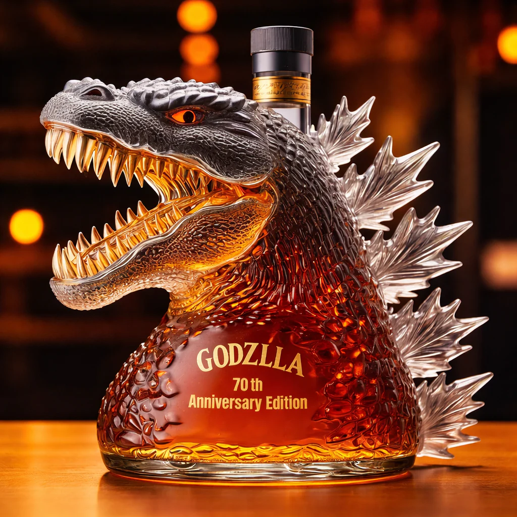 Whiskey Decanter Monster Glass Bottle Decorative Bar Display - Image 2
