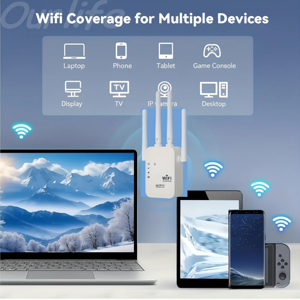 WiFi Extender Wireless Signal Booster Home Long Range - Image 4