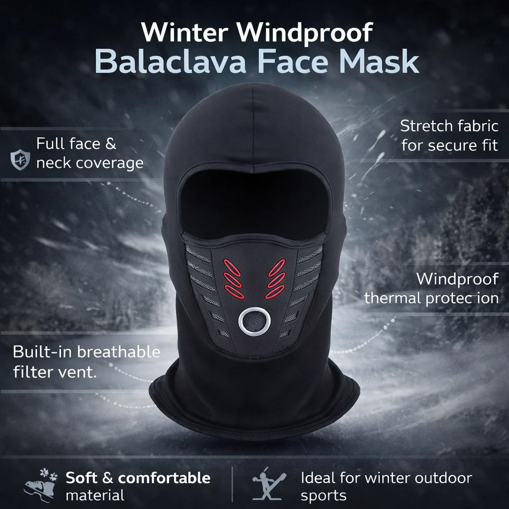 Winter Face Mask Windproof Thermal Full Coverage Outdoor Balaclava - Image 11