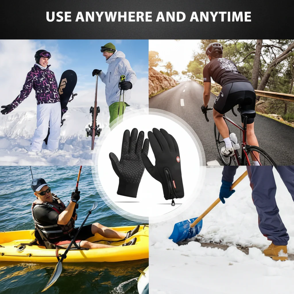 Winter Gloves Touchscreen Thermal Windproof Full Finger - Image 3