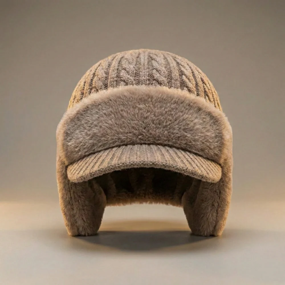 Winter Hat Ear Flap Trapper Knit Cap Cold Weather Outdoor - Image 4