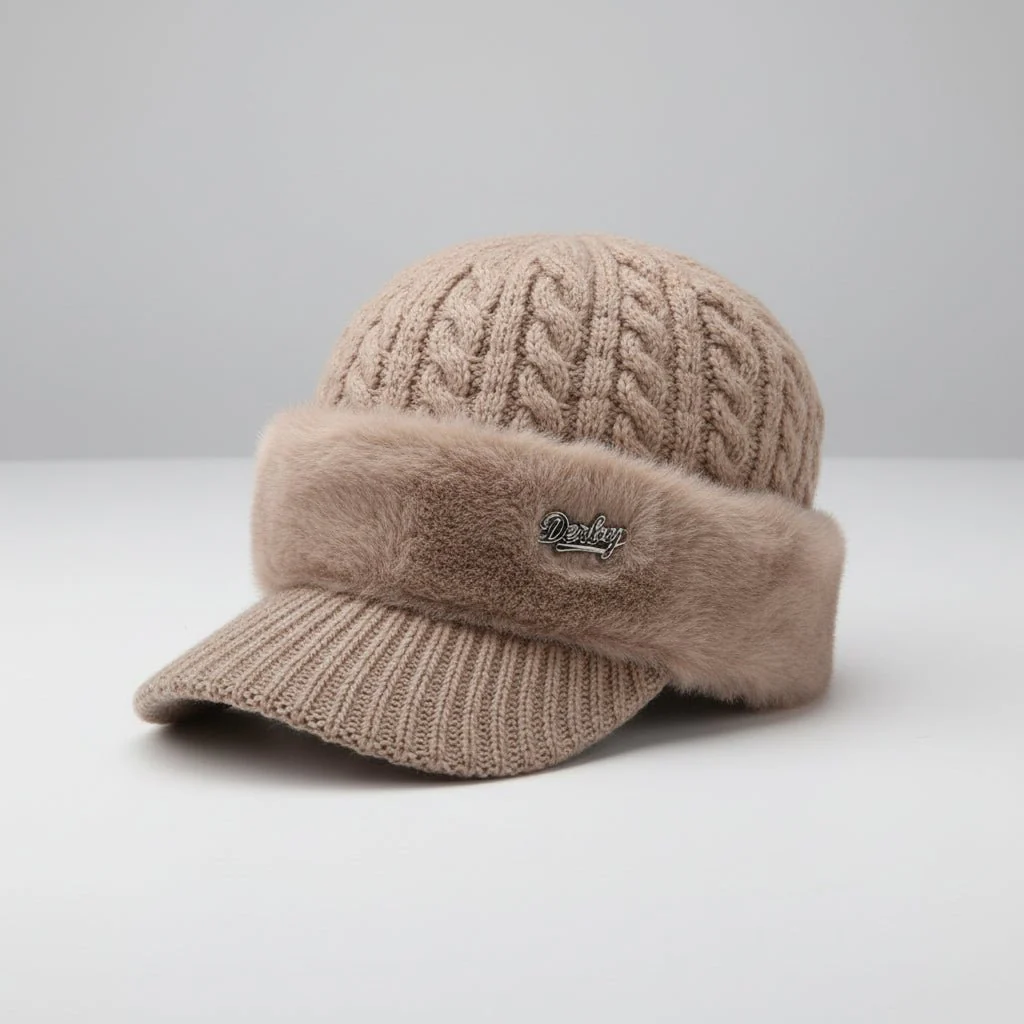 Winter Hat Trapper Ear Protection Windproof Fur Lined Cap - Image 7