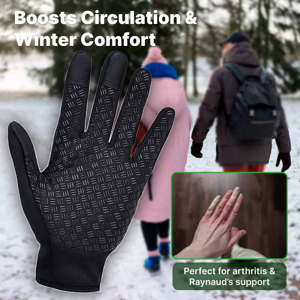 Winter Heated Gloves Electric Outdoor Touchscreen Grid Design - Image 3