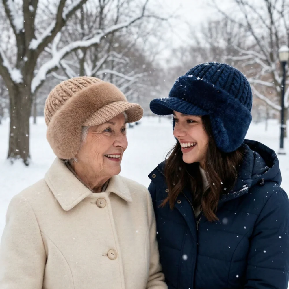 Winter Knit Hat Trapper Ear Flap Cap - Image 7