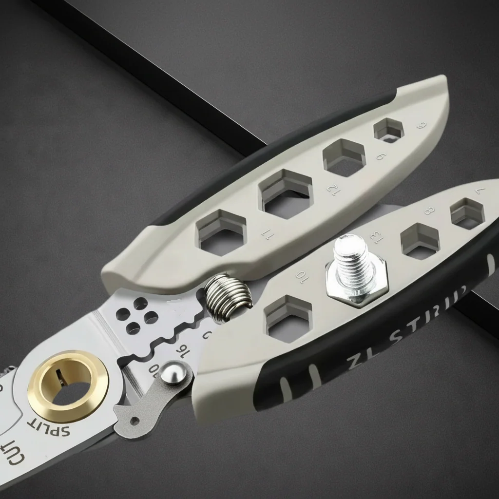 Wire Stripper Crimping Multi Tool with Steel Cable Cutter - Image 2
