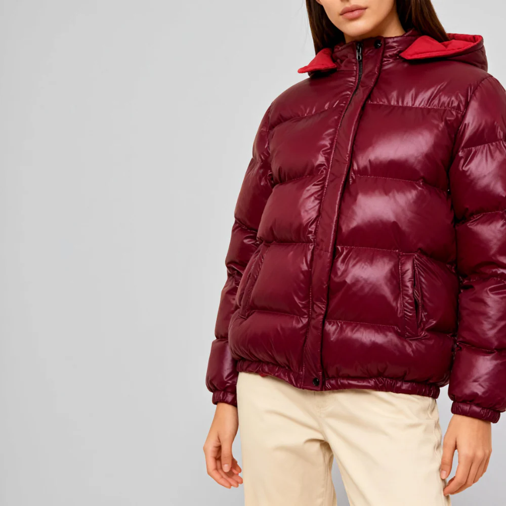 Women Insulated Puffer Jacket Hooded Winter Outerwear Design - Image 4
