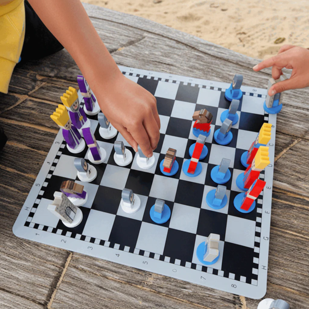 Wooden Chess Set Cartoon Strategy Board Game - Image 4